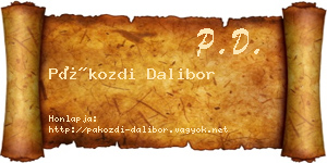 Pákozdi Dalibor névjegykártya